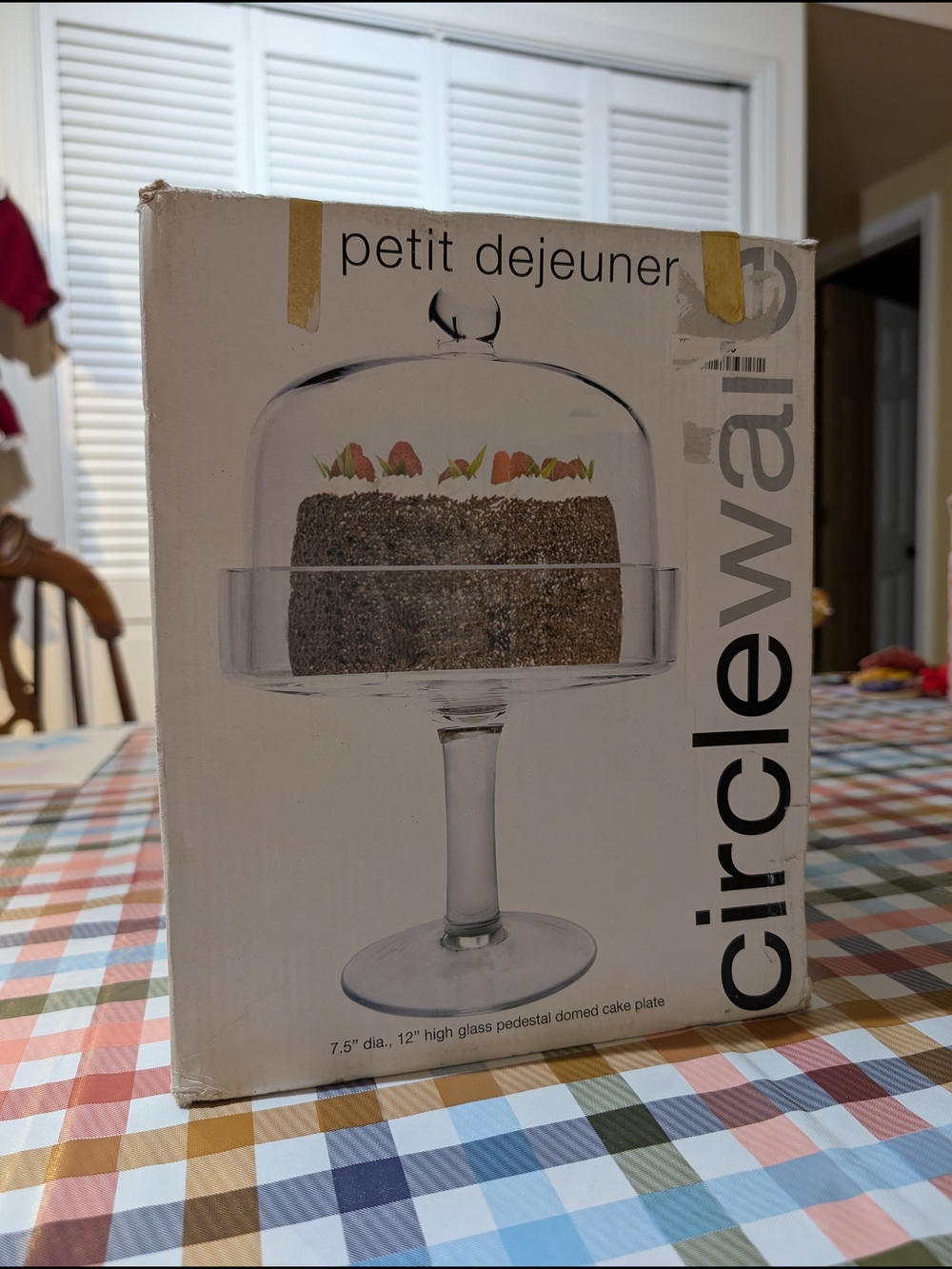 Circleware Glass Pedestal Cake Stand with Dome - Clear - Picture 6 of 6